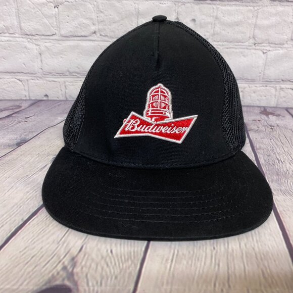 Gong Show Budweiser Beer Trucker Hat Mesh Cap Snapback Black Hockey Goal Light - Picture 5 of 8
